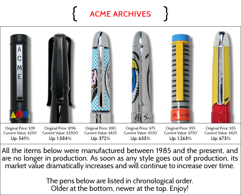 Archived ACME Studio “One-Eye Guy” Roller Ball Pen by Pop Artist