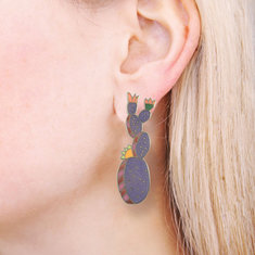 Carlos Almaraz CACTUS Earrings jewelry hispanic artists for acme