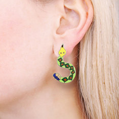 Carlos Almaraz SNAKE Earrings jewelry hispanic artists for acme