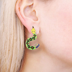 Carlos Almaraz SNAKE Earrings jewelry hispanic artists for acme