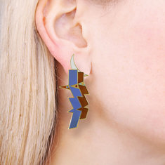 Billy Al Bengston KOLU OLELO Earrings jewelry artists for acme