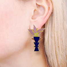 Billy Al Bengston OLELO PUA Earrings jewelry artists for acme