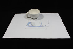 Andrea Branzi GIOTTO Tea Cup w/ Original Drawing objects giotto