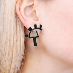 Beppe Caturegli TOLTEC Earrings jewelry memphis designers for acme