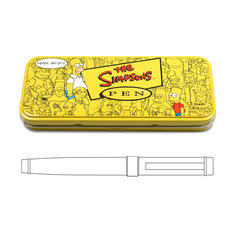Homer Simpson SIMPSONS FLAT TOP PEN Tin Box refills/parts packaging