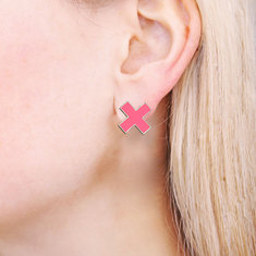 Johanna Grawunder RED X Earrings jewelry architects for acme