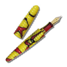 Robert & Trix Haussmann RINGS YELLOW/RED Fountain Pen writing tools collezione materiali
