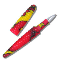 Robert & Trix Haussmann RINGS YELLOW/RED Roller Ball writing tools collezione materiali