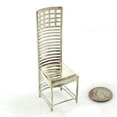 Charles Rennie Mackintosh HILL HOUSE Miniature Sterling Chair objects objects
