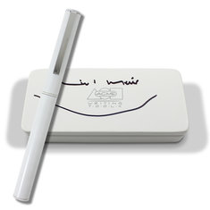 Richard Meier RM II - GLOSS WHITE/CHROME SIGNED Prototype Roller Ball site exclusives signed