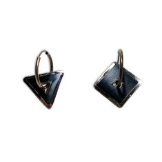 Adrian Olabuenaga Black Square & Black Triangle Earrings accessories jewelry