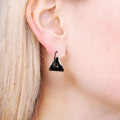 Adrian Olabuenaga Black Square & Black Triangle Earrings accessories jewelry