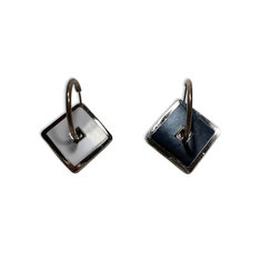 Adrian Olabuenaga Black & White Square Earrings accessories jewelry