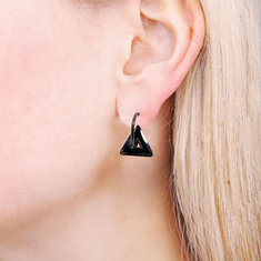 Adrian Olabuenaga Black & White Triangle Earrings accessories jewelry