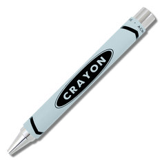 Adrian Olabuenaga CRAYON CHROME LIGHT BLUE Retractable Roller Ball writing tools crayon chrome