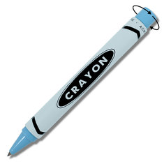 Adrian Olabuenaga CRAYON - LIGHT BLUE Retractable Roller Ball writing tools crayon