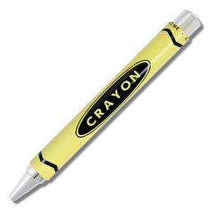 Adrian Olabuenaga CRAYON CHROME YELLOW Retractable Roller Ball writing tools crayon chrome