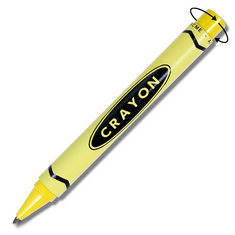 Adrian Olabuenaga CRAYON - YELLOW Retractable Roller Ball writing tools crayon