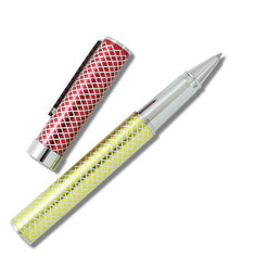 Adrian Olabuenaga “ATP” RED & YELLOW GLOSS Roller Ball Pen - Anodized Aluminum Prototype site exclusives atp