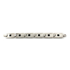 Adrian Olabuenaga SQUARE ONE Sterling Silver/Enamel Bracelet jewelry sterling silver - acme classics