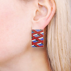 Cesar Pelli GRID 1 Earrings jewelry architects for acme