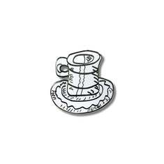 Frank Romero WHITE CUP Brooch jewelry hispanic artists for acme