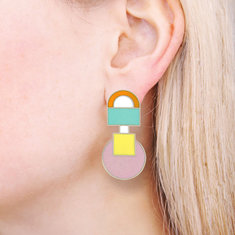 Ettore Sottsass ASTEROIDE Earrings jewelry memphis designers for acme