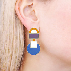 Ettore Sottsass ASTEROIDE Earrings jewelry memphis designers for acme