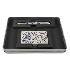 Ettore Sottsass BACTERIO Etched Ballpoint Pen & Card Case Set writing tools pen & card case sets