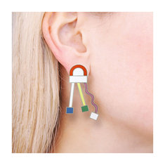 Ettore Sottsass COMETA Earrings jewelry memphis designers for acme