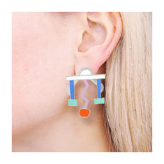 Ettore Sottsass FULMINE Earrings jewelry memphis designers for acme