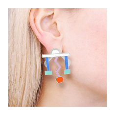Ettore Sottsass FULMINE Earrings jewelry memphis designers for acme