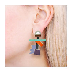 Ettore Sottsass NEBULA Earrings jewelry memphis designers for acme