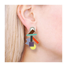 Ettore Sottsass NEBULA Earrings jewelry memphis designers for acme