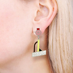 Ettore Sottsass TAHITI Earrings jewelry memphis designers for acme