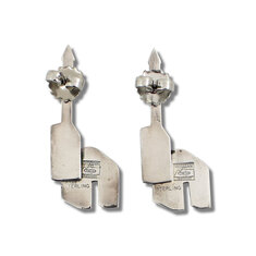 Ettore Sottsass TEMPLO Sterling Silver/Enamel Earrings jewelry sterling silver - acme classics