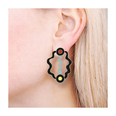 George Sowden RATTLE Earrings jewelry memphis designers for acme