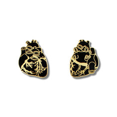 Lanning Stern HEART - BLACK Earrings jewelry acme collection