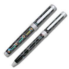 Frank Lloyd Wright APRIL SHOWERS Roller Ball & Ballpoint Pen Set ARCHIVED writing tools pens