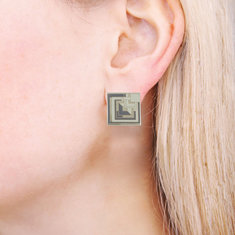 Frank Lloyd Wright BRICK Earrings ARCHIVED writing tools pens