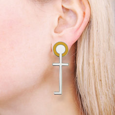 Bob Zoell GOOD & BAD Earrings jewelry acme collection